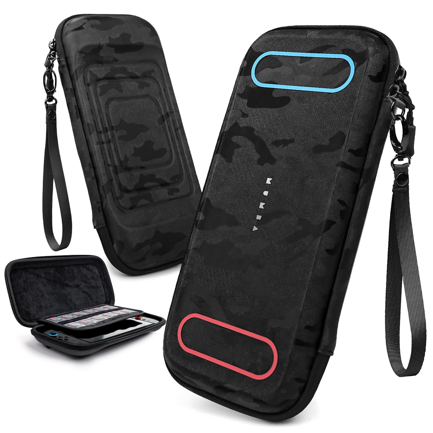 Mumba Slim Carrying Case for Nintendo Switch 2 2025 Hard Shell Protective Carry Bag with 12 Game Cart Slot Light weight and Portable Travel Case with Dual Zipper and Wrist Strap (Black)