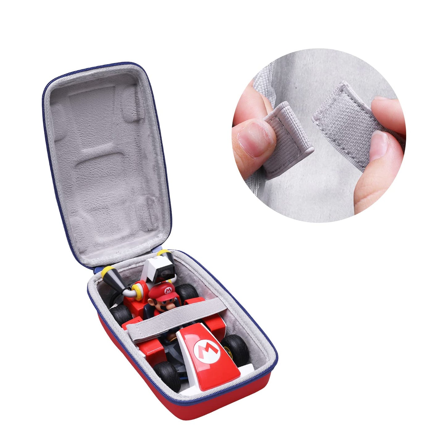 XANAD EVA Hard Case for Mario Kart Live:Nintendo Switch Mario Set Edition - Tpartyl Protective Carrying Storage Bag(Red)