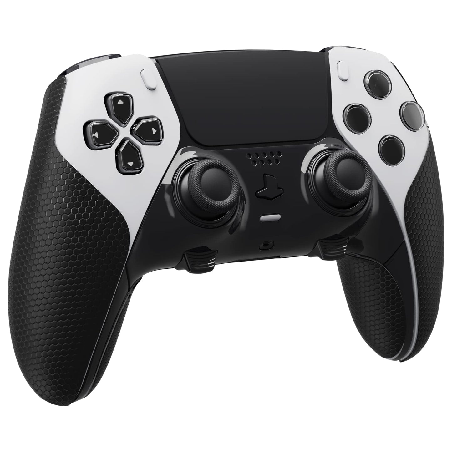 playvital Anti-Skid Sweat-Absorbent Controller Grip for ps5 Edge Wireless Controller Professional Textured Soft PU Handle Grips Anti Sweat Protector for ps5 Edge Controller - Black