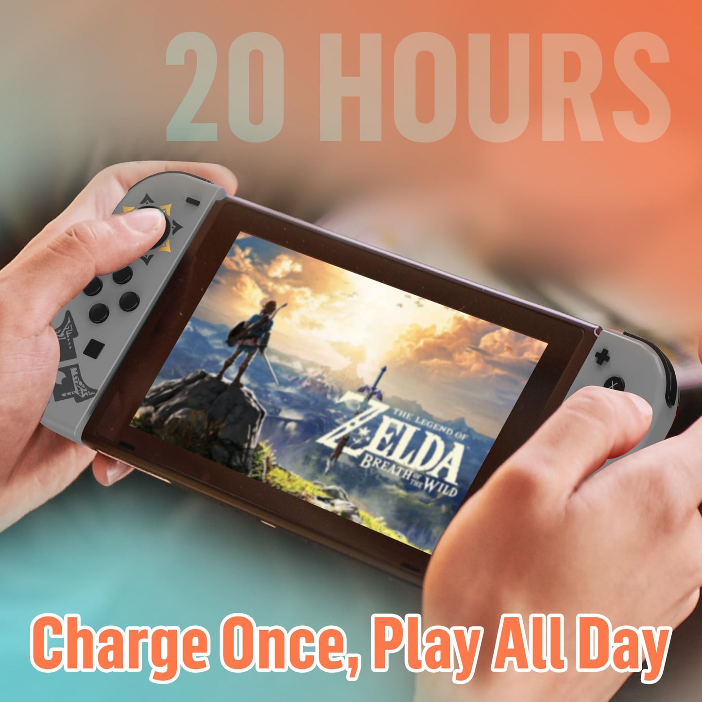 KJETCA Wireless Gamepad for Switch Controllers - L R Remote, Motion Control, Dual Vibration, Gray, Model KYM-GWLR-FT