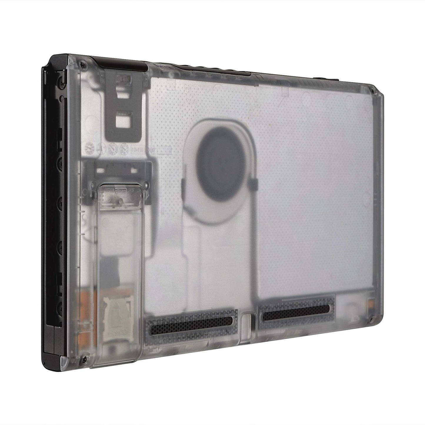 eXtremeRate Transparent Clear Console Back Plate DIY Replacement Housing Shell Case for Nintendo Switch Console with Kickstand - JoyCon Shell NOT Included