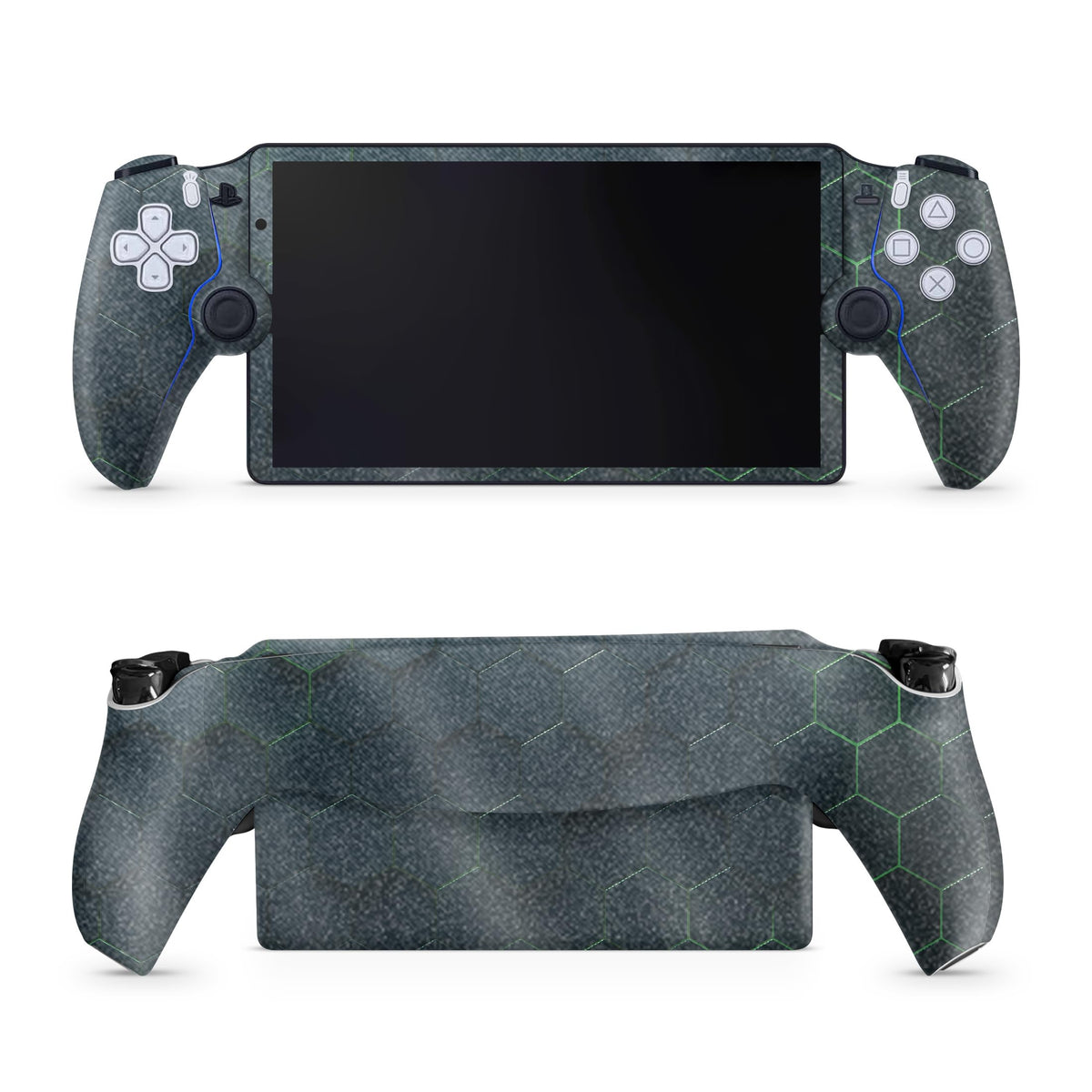 Glossy Glitter Gaming Skin Compatible with PS5 Portal Remote Player - Acid Hex - fine 3M Vinyl Protective Wrap Decal Cover - Easy to Apply | Crafted in The USA by MightySkins