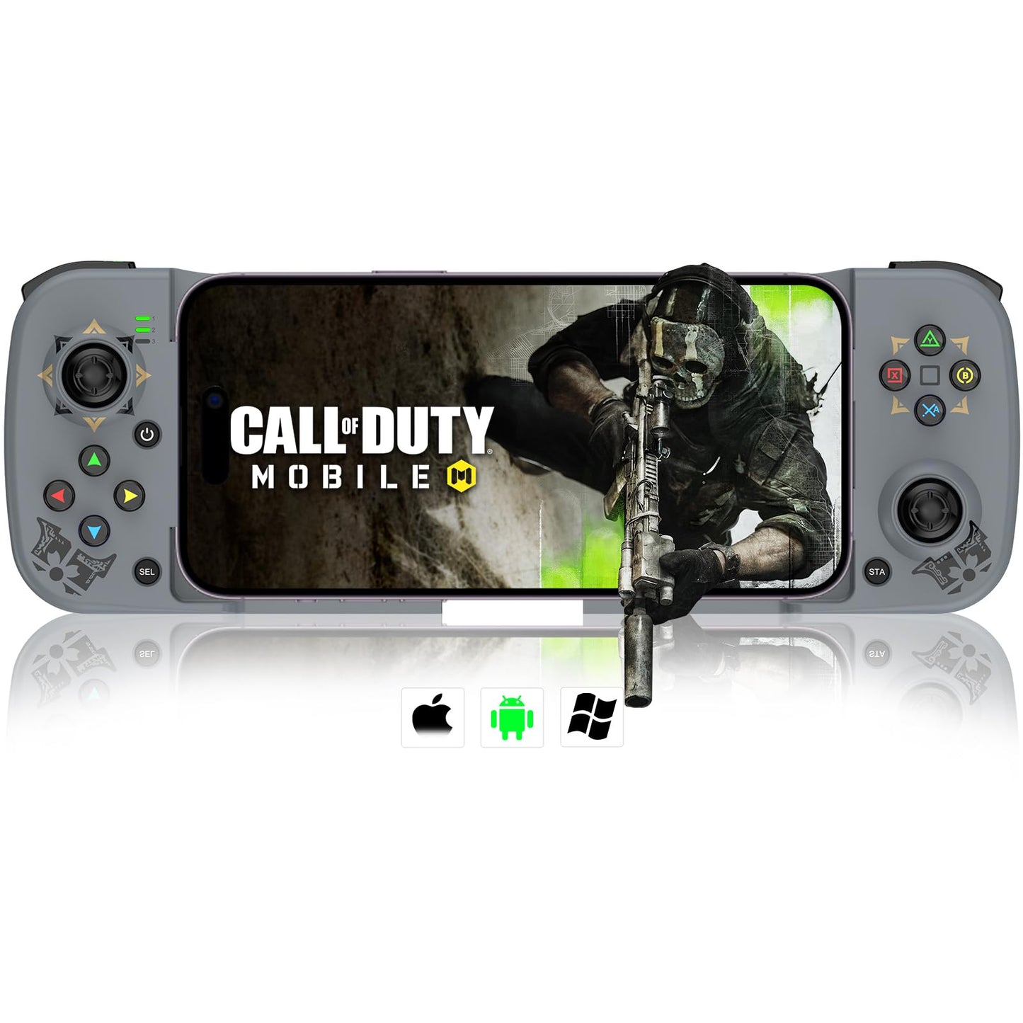 arVin Bluetooth 5.0 Wireless Gaming Controller for iPhone/iPad/iOS/Android/Samsung/PC Gamepad Joystick with Back Button Analog Triggers Stretchable 18 Hours Playtime