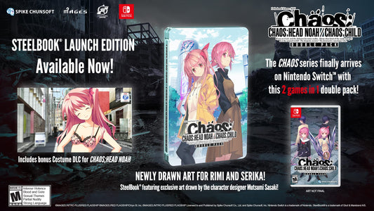 Spike Chunsoft CHAOS;HEAD NOAH / CHAOS;CHILD Double Pack - Steelbook Launch Edition for Nintendo Switch, Model GQT03039SWI