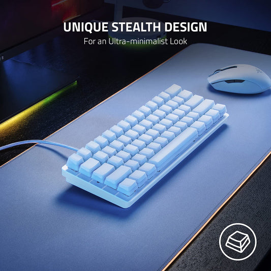 Razer Phantom Keycap Upgrade Set - Translucent Sides, Bottom-Lasered Legends, Mercury White, Universal Compatibility, Model RC21-01740200-R3M1
