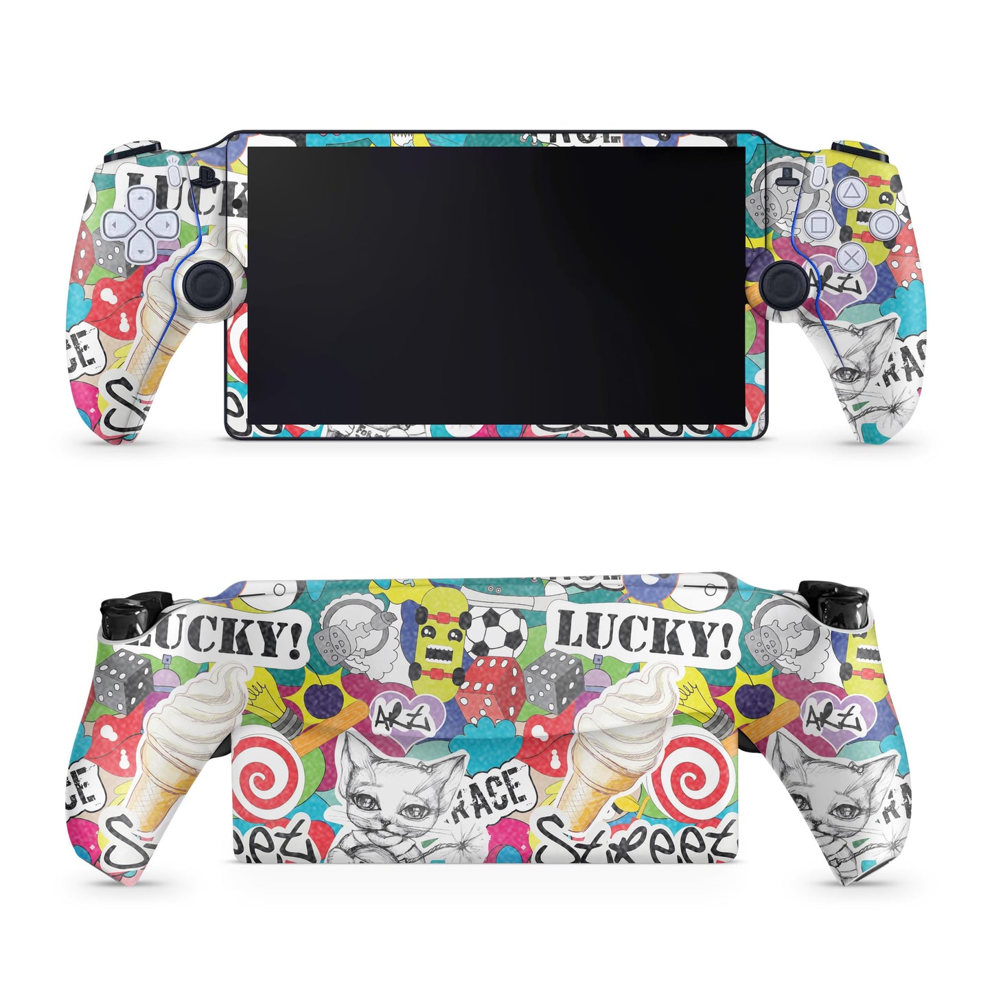 Glossy Glitter Gaming Skin Compatible with PS5 Portal Remote Player - Sticker pop item - fine 3M Vinyl Protective Wrap Decal Cover - Easy to Apply | Crafted in The USA by MightySkins