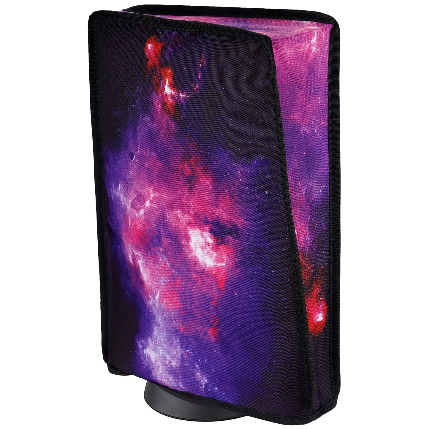 PlayVital Dust Cover for ps5 Soft Neat Lining Dust Guard for ps5 Console Anti Scratch Waterproof Cover Sleeve for ps5 Console Digital Edition & Disc Edition - Nebula Galaxy