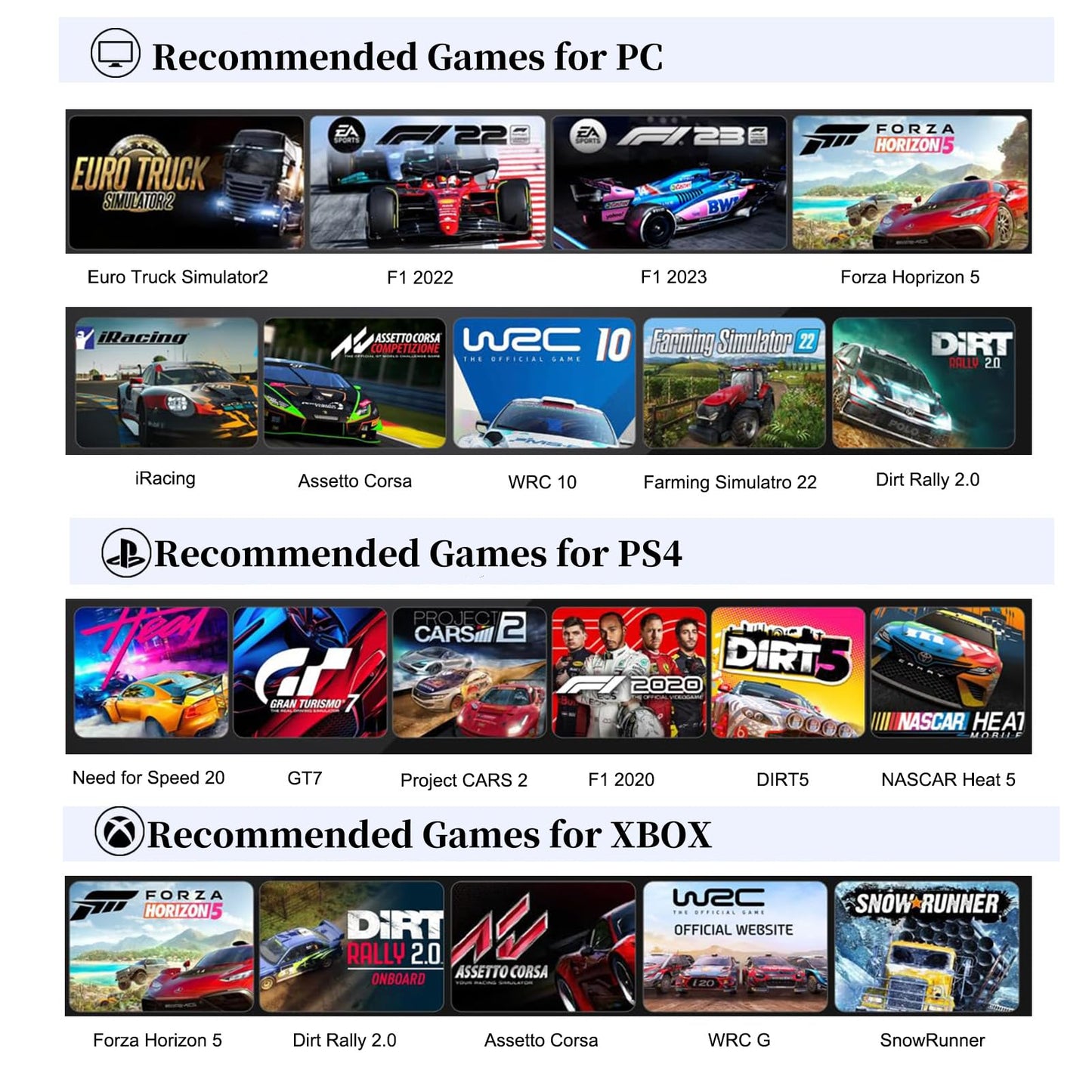 PXN V99 Force Feedback Racing Wheel with Pedals & Shifter for PC, PS4, Xbox - 270/900° Detachable, Black, 13.28 x 11.82