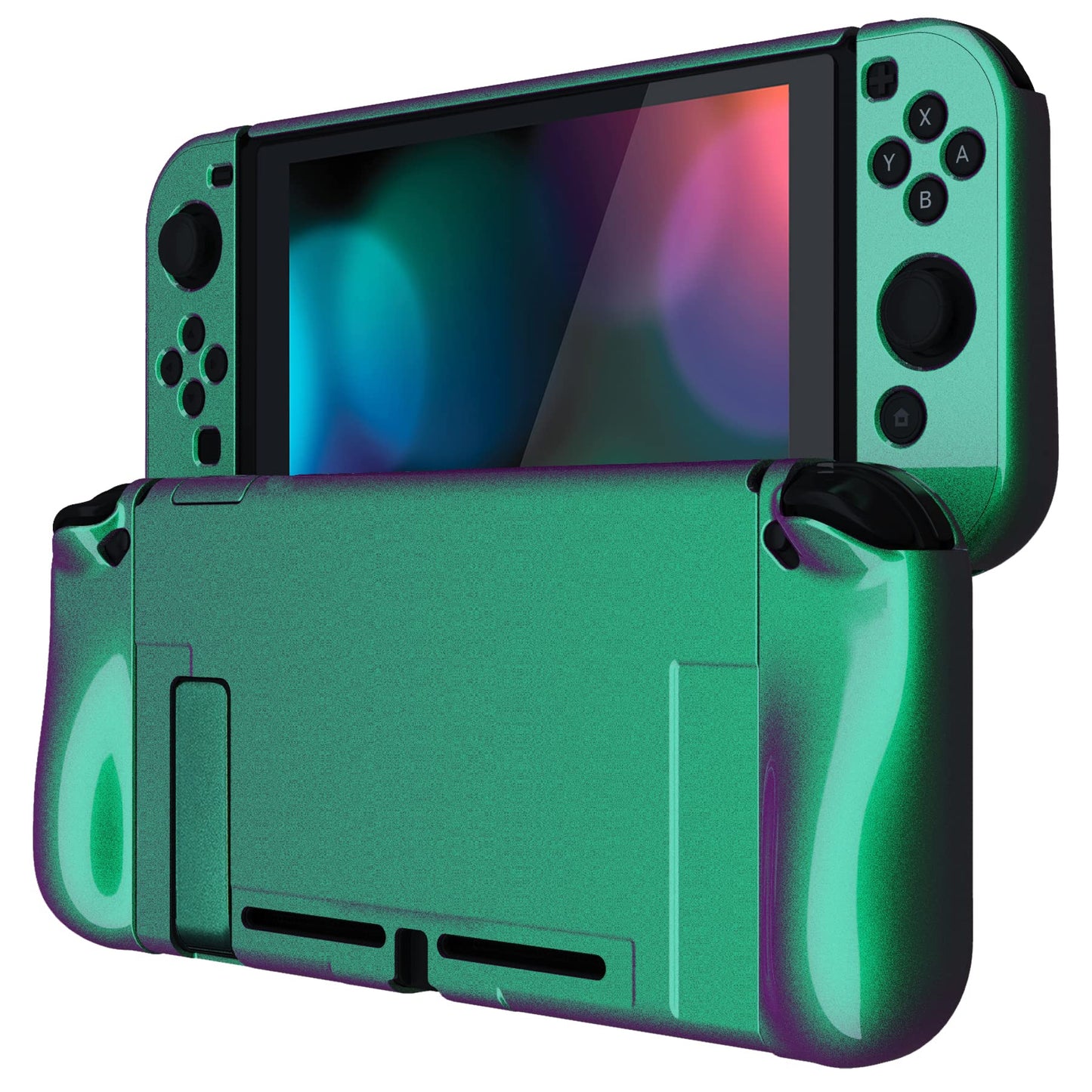 PlayVital Ergonomic Grip Case for Nintendo Switch, Upgraded Protective Hard Case Protector for Switch - Shock-absorbent Anti-Scr