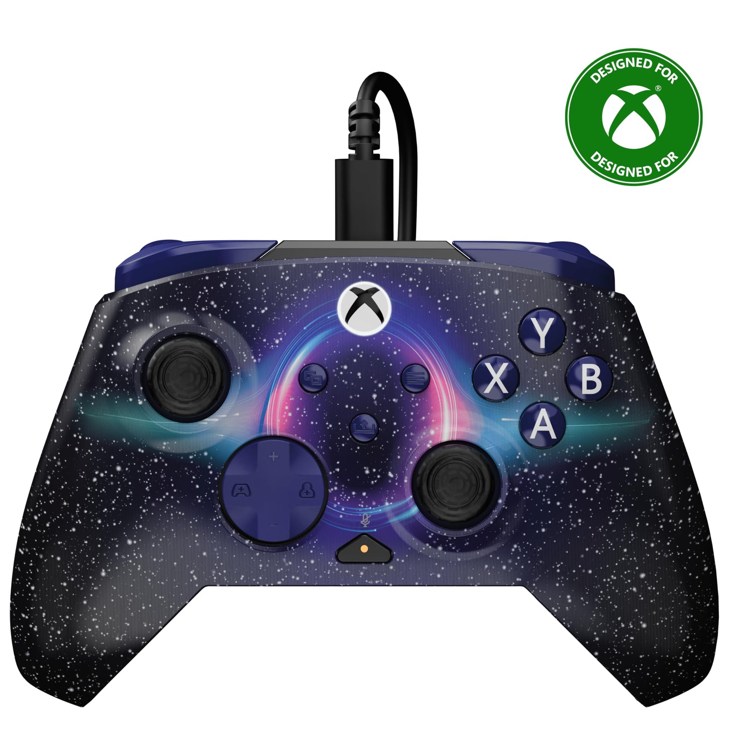 Turtle Beach Rematch Advanced Wired Gaming Controller for Xbox & PC - Lenticular Multi-Design Remappable Buttons Hall-Effect Hair Triggers 8ft Cable Officially Licensed by Xbox - Dark Cosmos