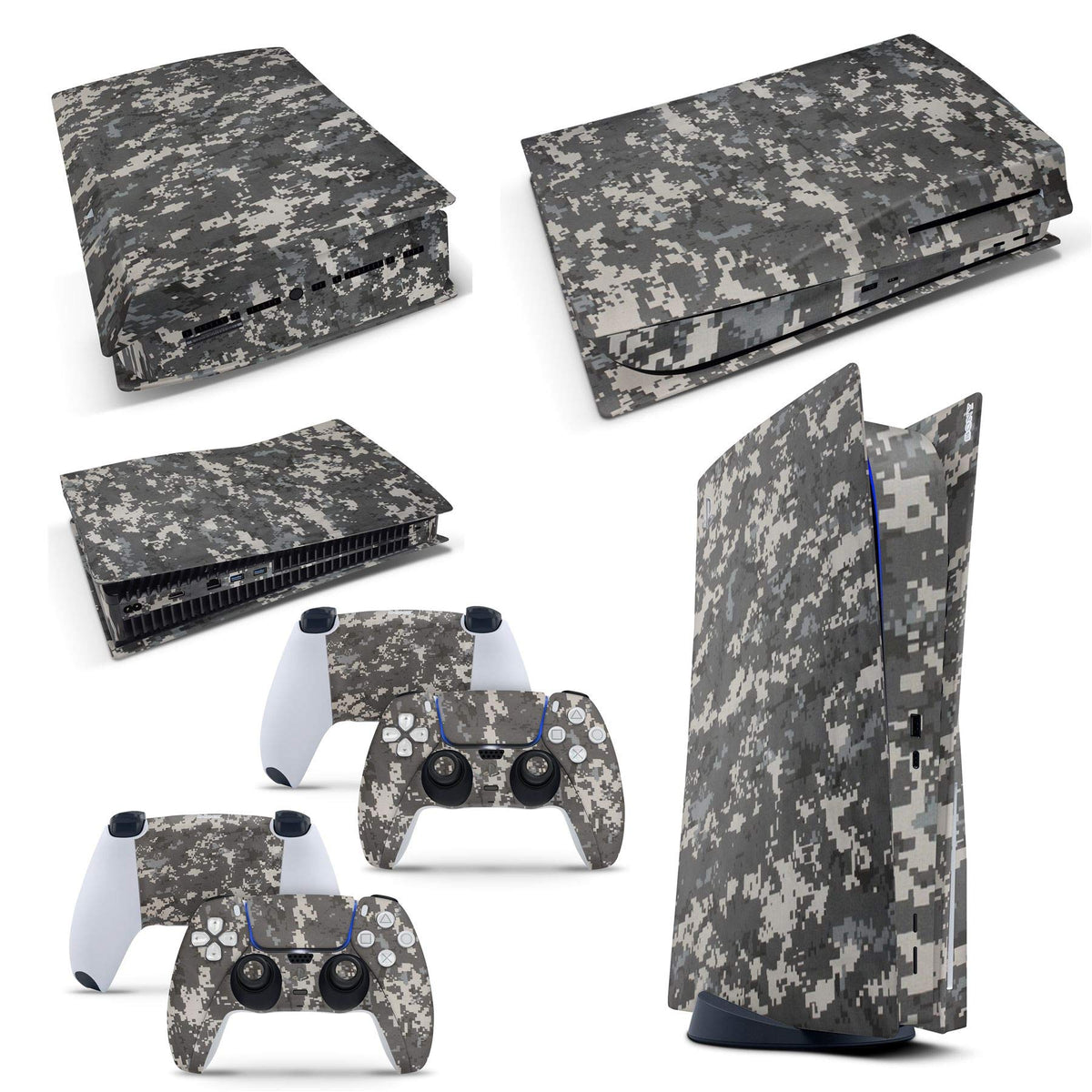 giZmoZ n gadgetZ GNG PS5 Digital Console Digital CAMO Skin Decal Vinal Sticker + 2 Controller Skins Set