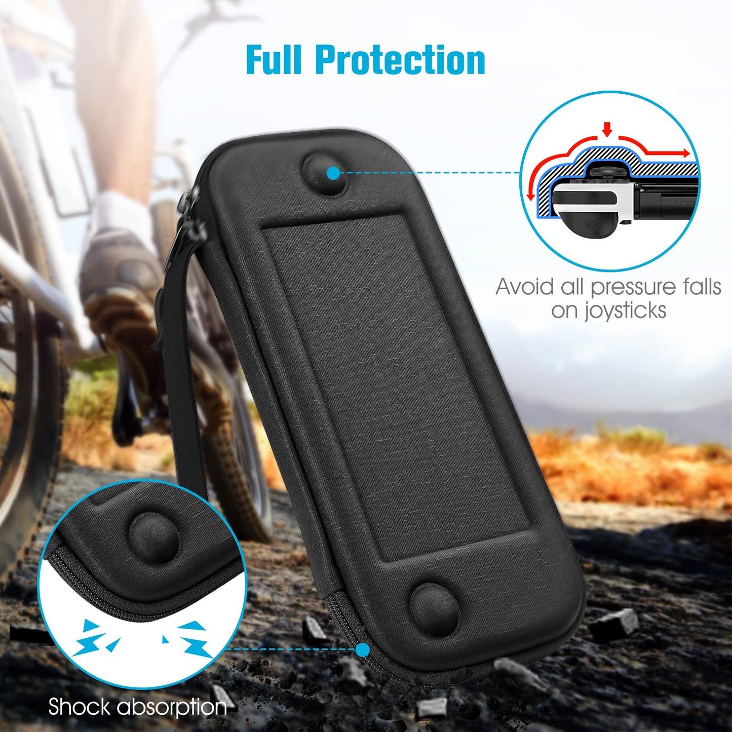 FINTIE Slim Carrying Case for Nintendo Switch OLED/Switch 2017 - Shockproof Travel Bag with 10 Game Cartridges, Evening Ombre