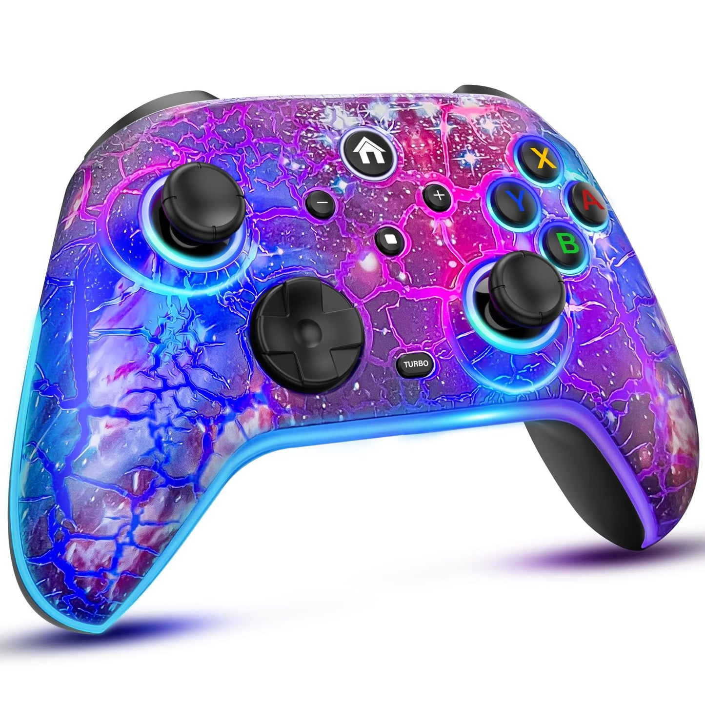 Switch Controllers for Nitendo Switch/Lite/OLED 1200mAh Wireless Switch Pro Controller 10 Colors Light & Cool Nebula Design Switch Turbo controller with Vibration/Motion Control/Turbo/Gyro/Wake up