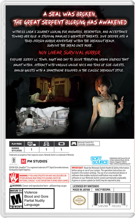 Dreadout 2 for Nintendo Switch by Soft Source - Thrilling Horror Adventure Game