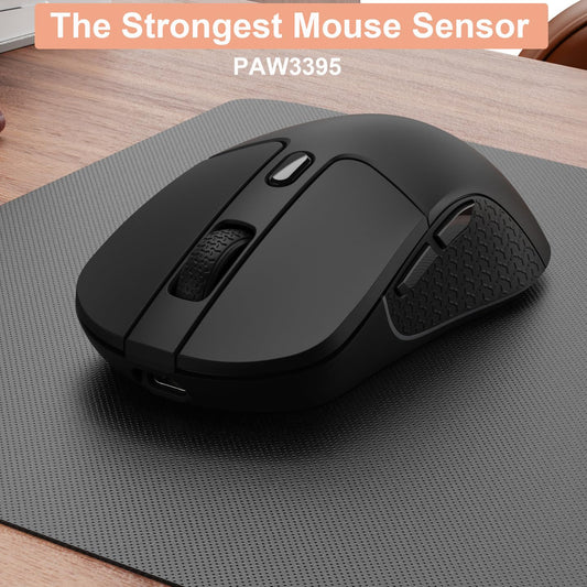 Keychron M3 Wireless Gaming Mouse - Tri-Mode 2.4 GHz/Bluetooth 5.1, 26000 DPI, RGB Backlit, Lightweight, Black