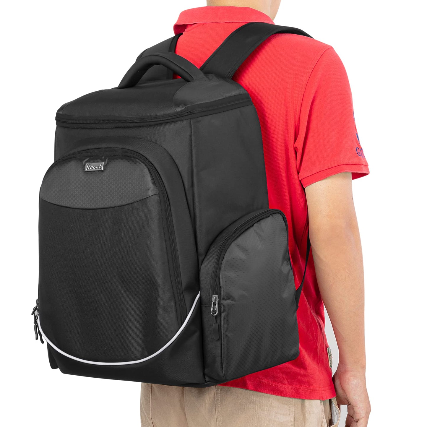 Trunab Gaming Console Backpack for PS5/PS4/Xbox One - 15.6" Laptop Compatible, Black Nylon, Model TN04401