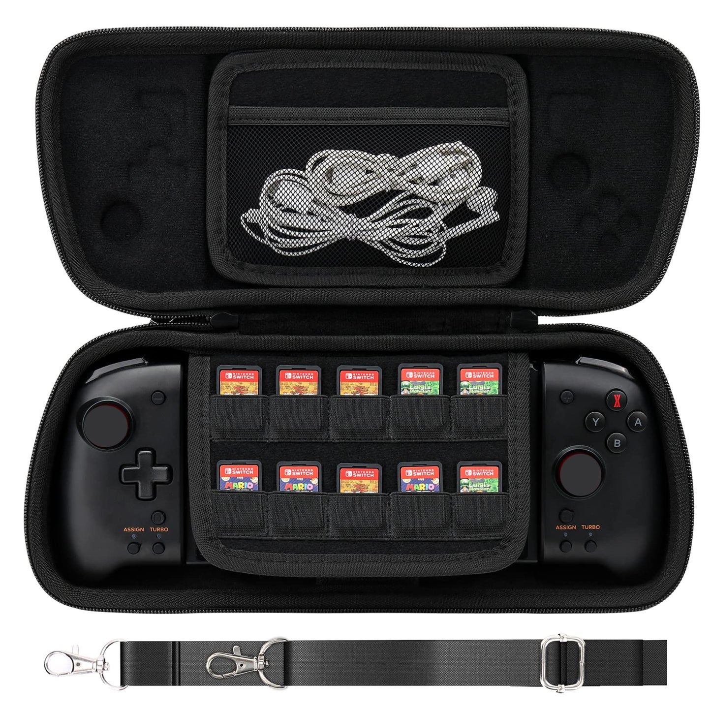 Aenllosi Hard Tpartyl Case for Hori Nintendo Switch Split Pad Pro Handheld Controller-Black(Only Case)