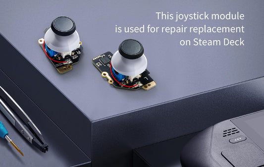 GuliKit Analog Joystick Replacement for Steam Deck - Hall Effect No Drift, Easy Calibration, Black & White, Model SD02