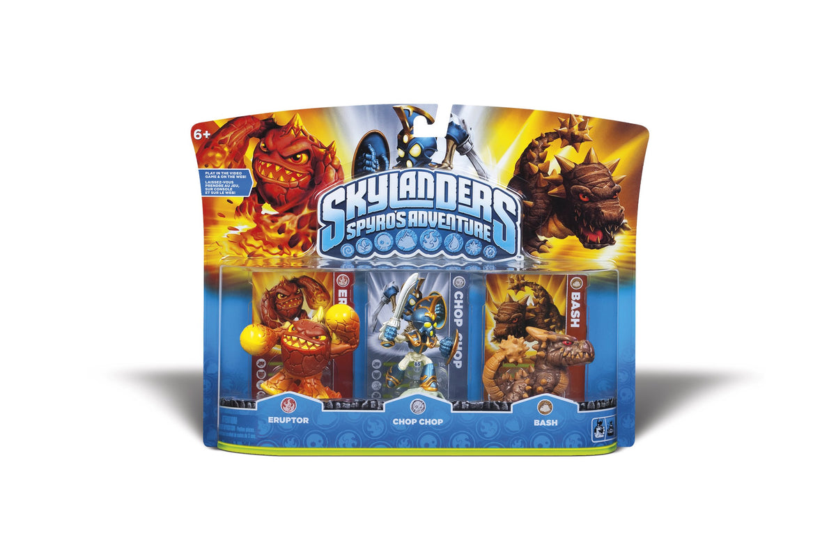 Skylanders Spyros Adventure Triple Character Pack (Eruptor Chop Chop Bash)