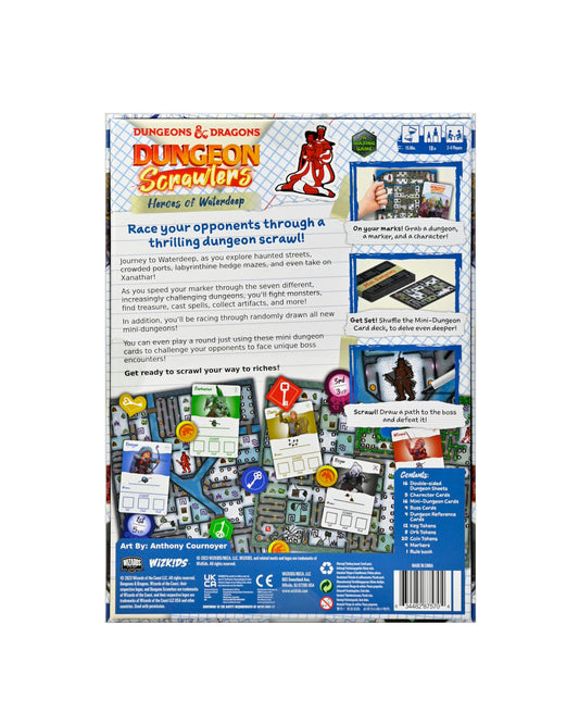 WizKids Dungeons & Dragons: Dungeon Scrawlers - Heroes of Waterdeep, Multicolor, Cardboard, Model 226789
