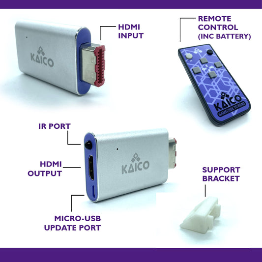 Kaico Gamecube HDMI Adapter - Supports 2X Line-Doubling, Remote Control, Plug & Play Solution for Nintendo Gamecube