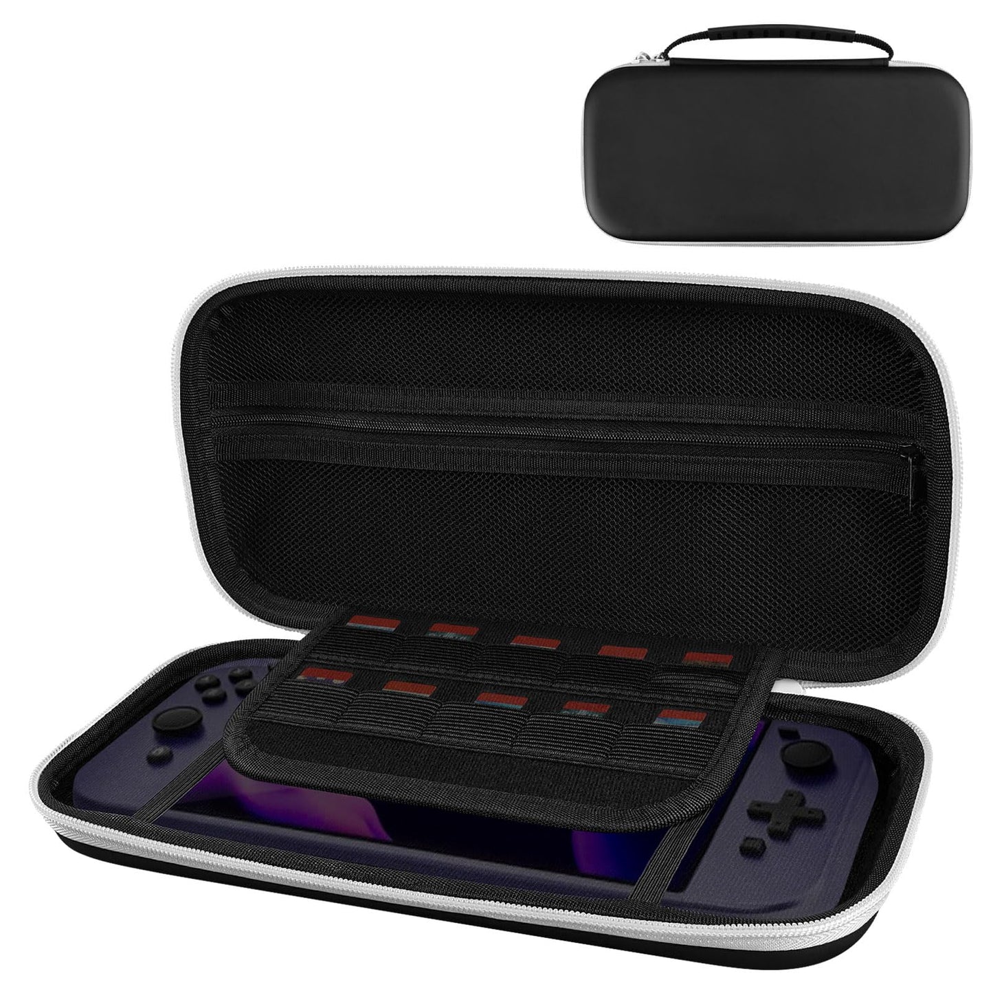 GEEKRIA Controller Travel Case Compatible with Switch 2, Hard Shell Carrying Bag, Protective Storage with Internal Mesh Pocket f
