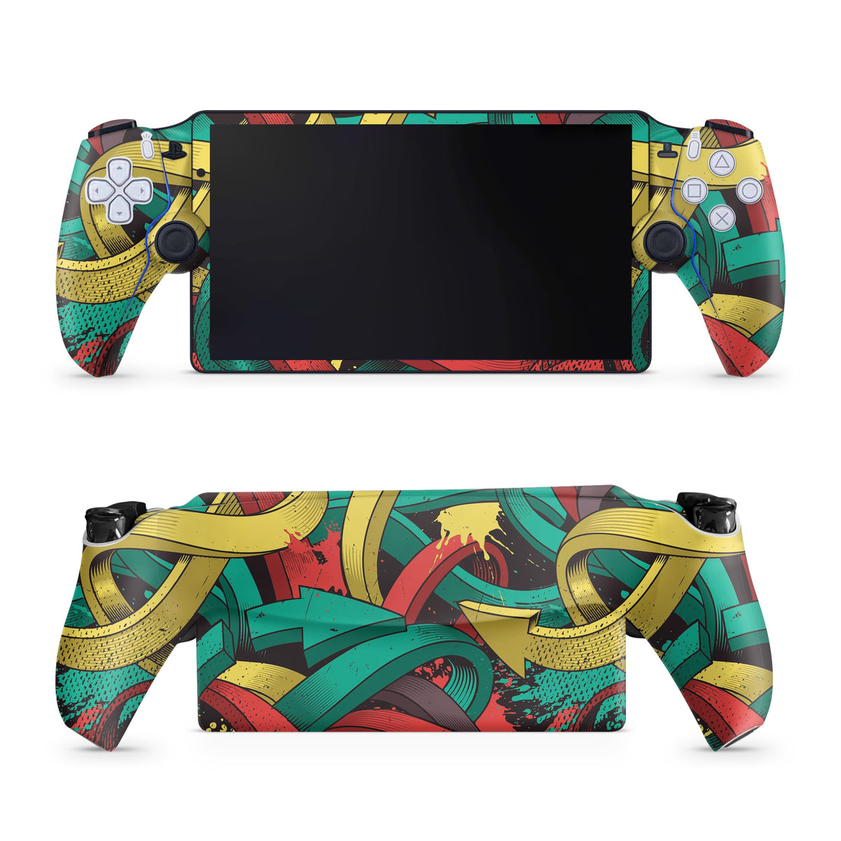 Gaming Skin Compatible with PS5 Portal Remote Player - Triadic Arrows - fine 3M Vinyl Protective Wrap Decal Cover - Easy to Apply | Crafted in The USA by MightySkins