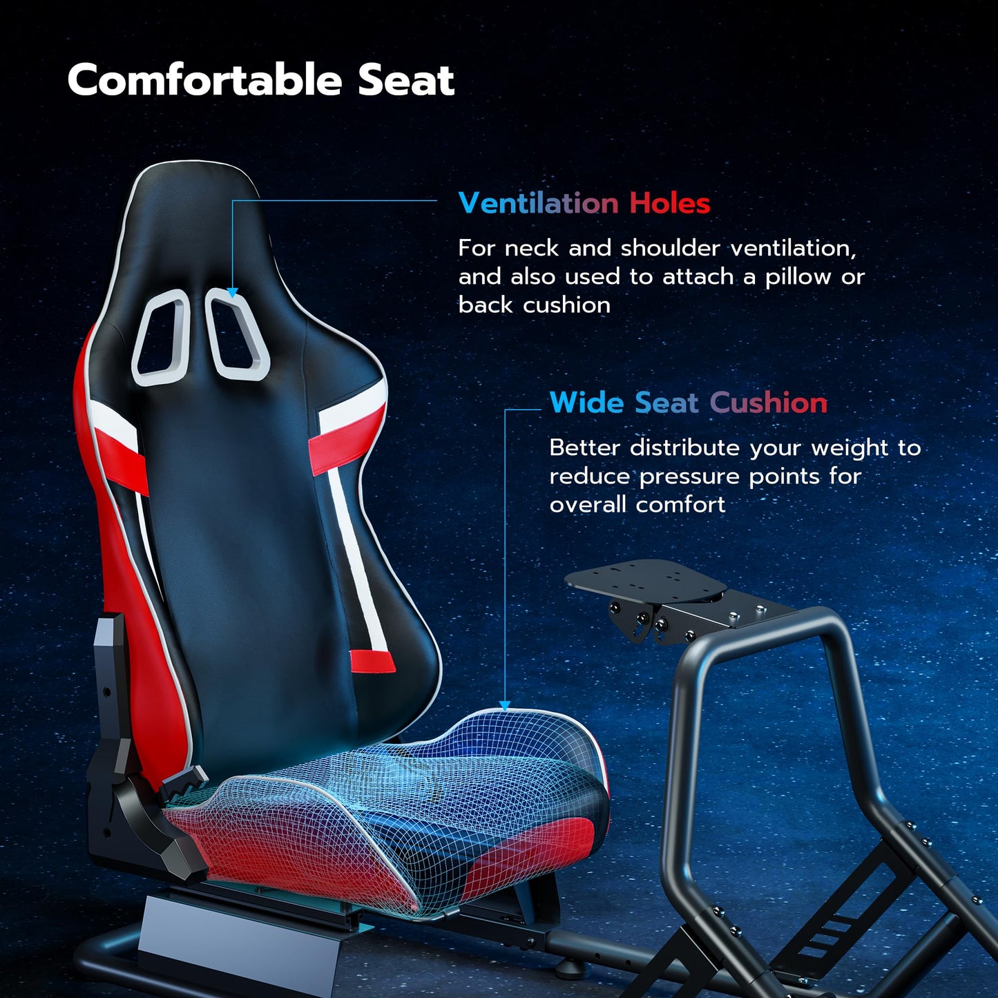 ARES WING GRS1001RE Racing Simulator Cockpit - Red Formula & GT Compatible with Fanatec, Thrustmaster, Logitech for PS5, PS4, Xbox, PC