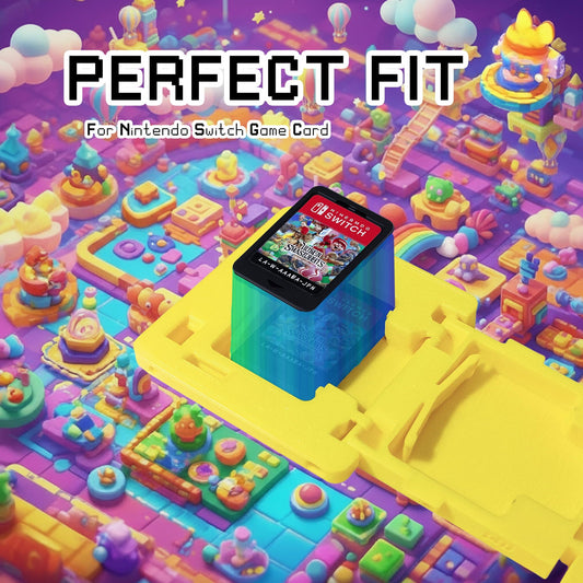 COOAUZ Game Card Holder – 13-Slot Cartridge Case, Yellow, 3D Printed, Fits 1st & 2nd Gen Switch Games, Model KDH001