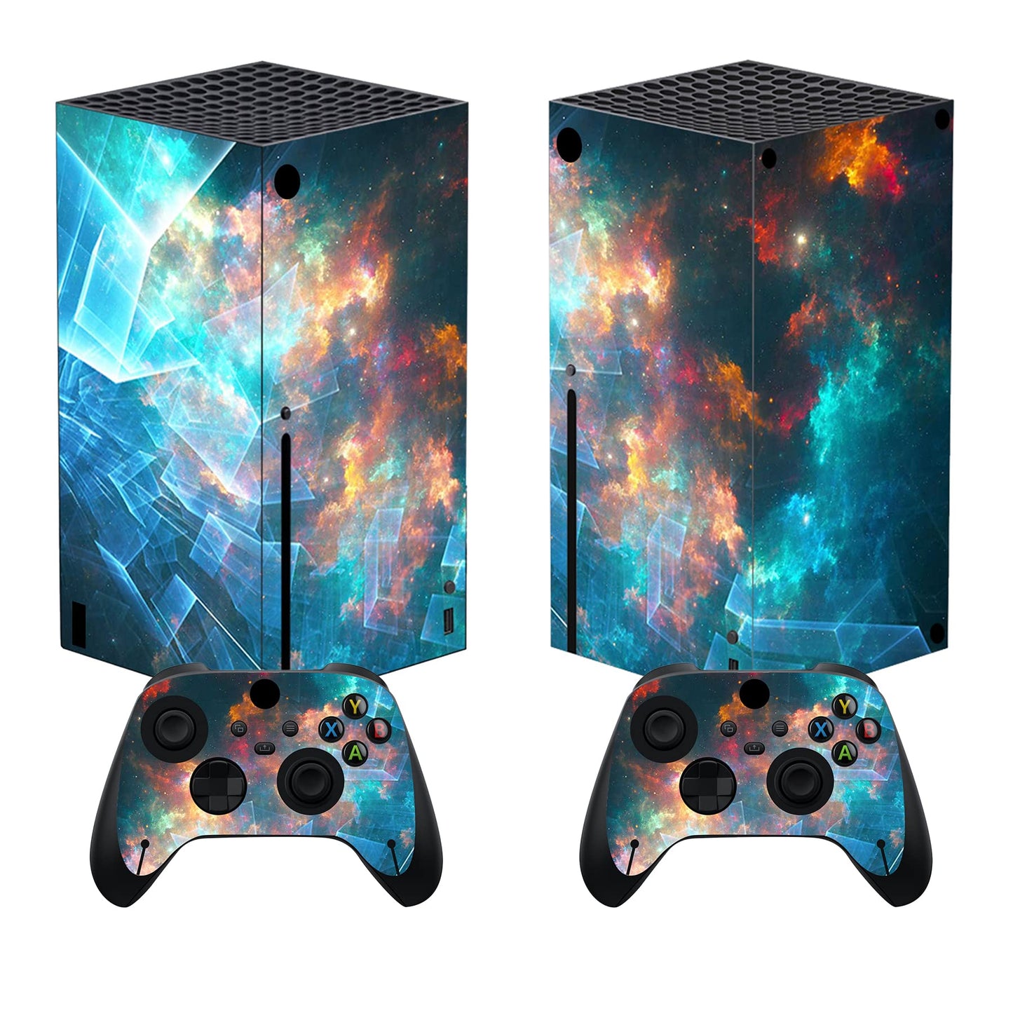 PlayVital Galaxy Rift Custom Vinyl Skins for Xbox Core Wireless Controller Wrap Decal Cover Stickers for Xbox Series X Console Controller
