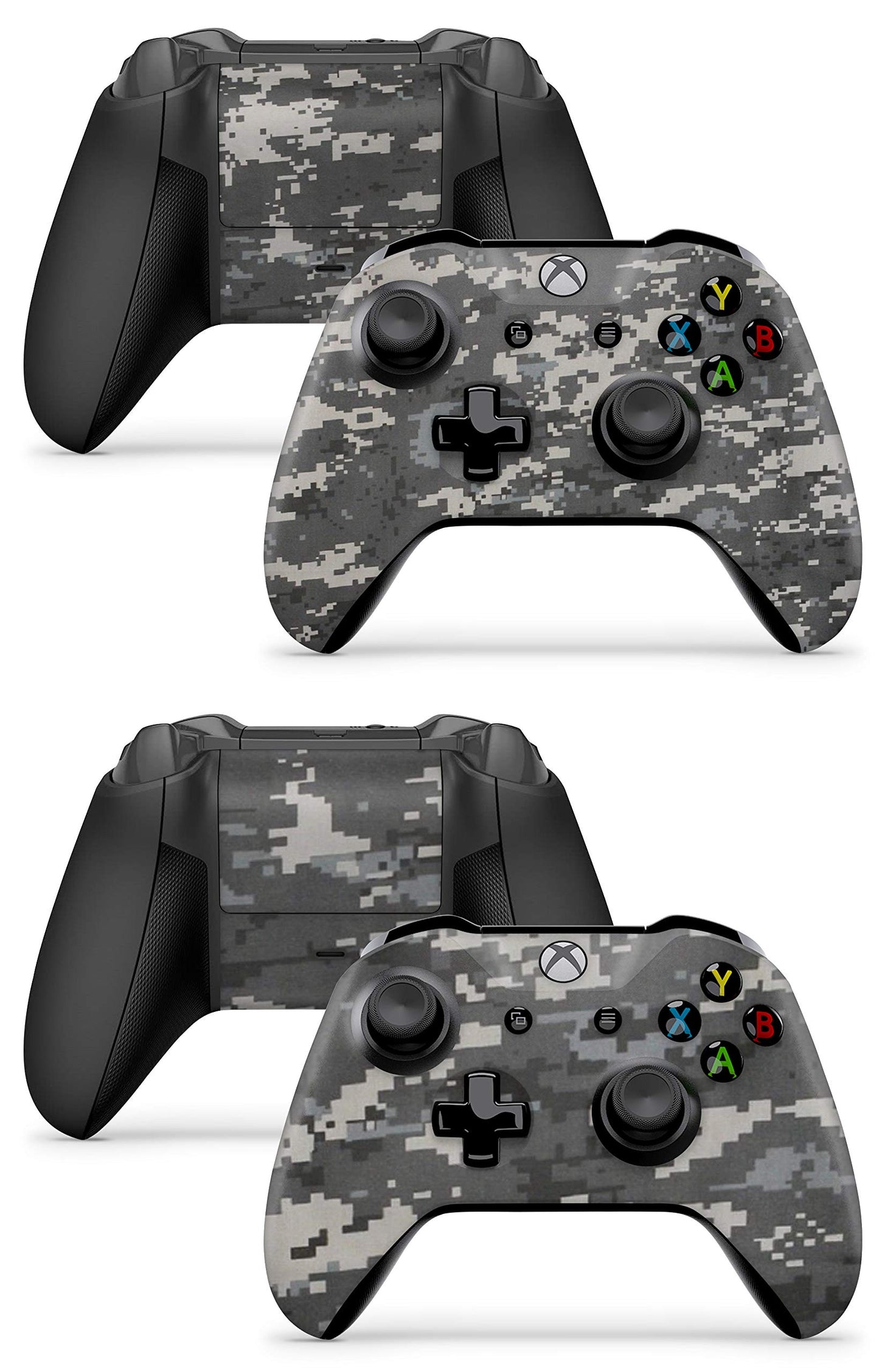 2 x Digital CAMO Xbox Controller Skins - Full Wrap Vinyl Sticker for Xbox One X, S & One
