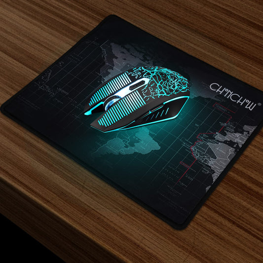 CHONCHOW Wireless Gaming Mouse 3600 DPI Rechargeable LED Backlit USB Receiver - Black, Model US-WG43, Compatible with PC, Mac, PS4, Xbox