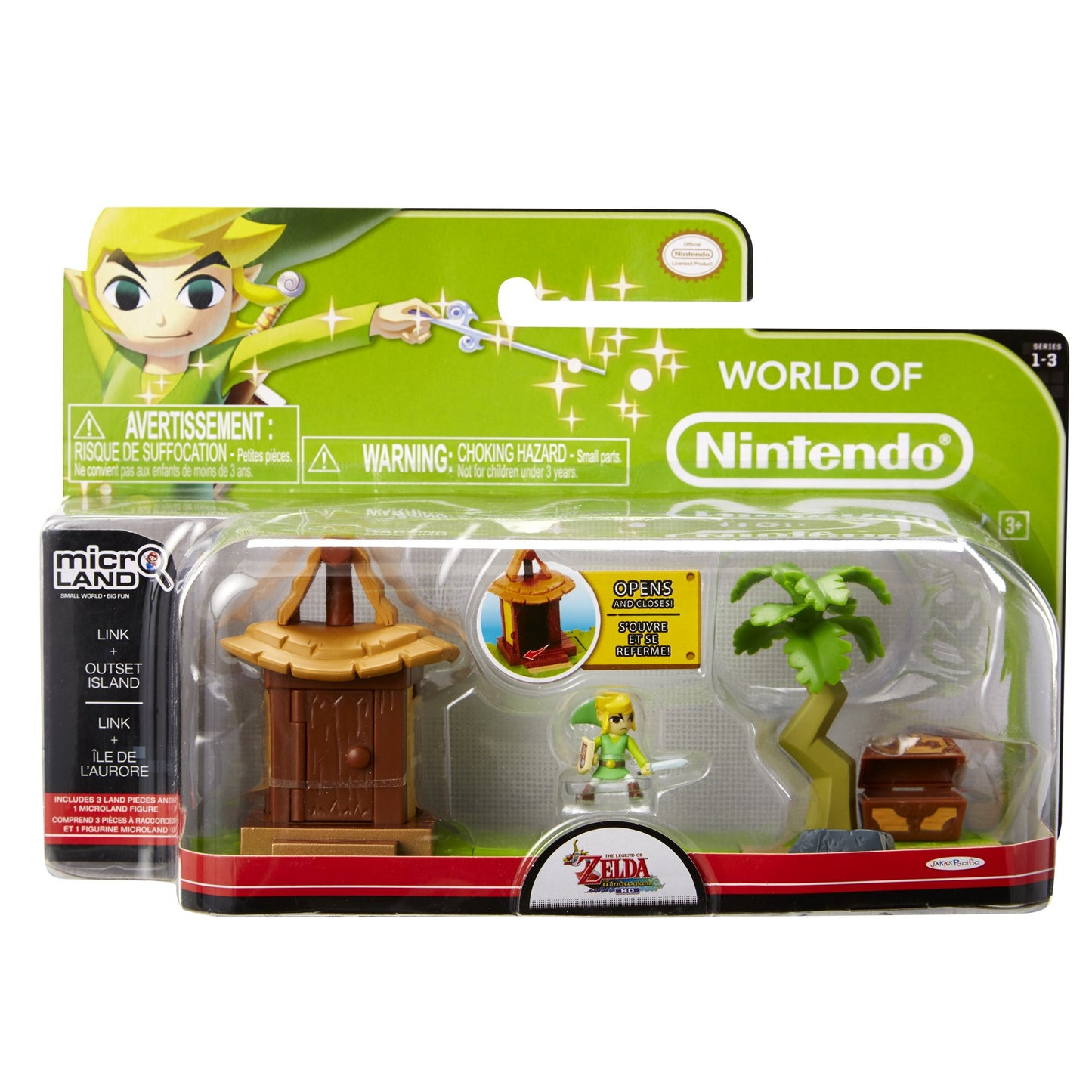 Bandai Namco World of Nintendo Legend of Zelda Windwaker Link's Island Village Set - Model 86899 - Size ys/m