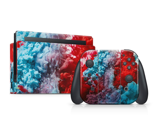 giZmoZ n gadgetZ Vinyl Skin Decal for Nintendo Switch - Colour Explosion Design, Compatible with Console & Controller, Model GNG-Switch-CO-EXP-SKINS