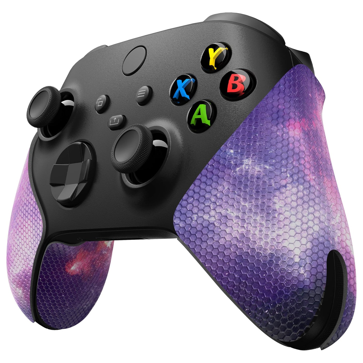 eXtremeRate PlayVital Anti-Skid Sweat-Absorbent Controller Grip for Xbox Core Wireless Controller Professional Textured Soft Rubber Pads Handle Grips for Xbox Series X/S Controller - Nebula Galaxy