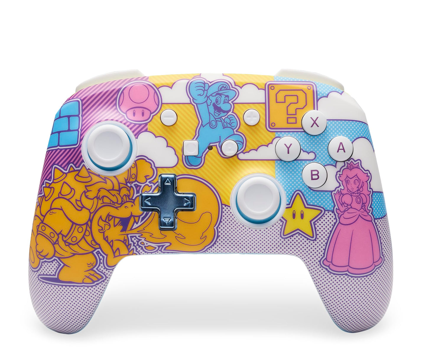 PowerA Enhanced Wireless Controller for Nintendo Switch- Mushroom Kingdom Pop Art, Switch Lite/Switch-OLED Model, Nintendo Switc