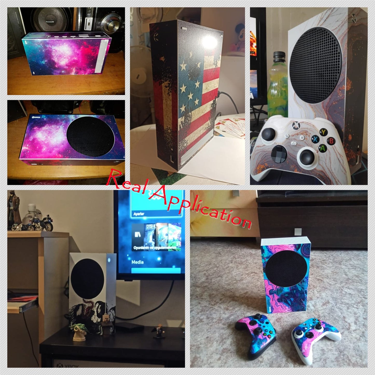 Eipoaks Vinyl Decal Skin for Xbox Series S Console & Controller - Pink A