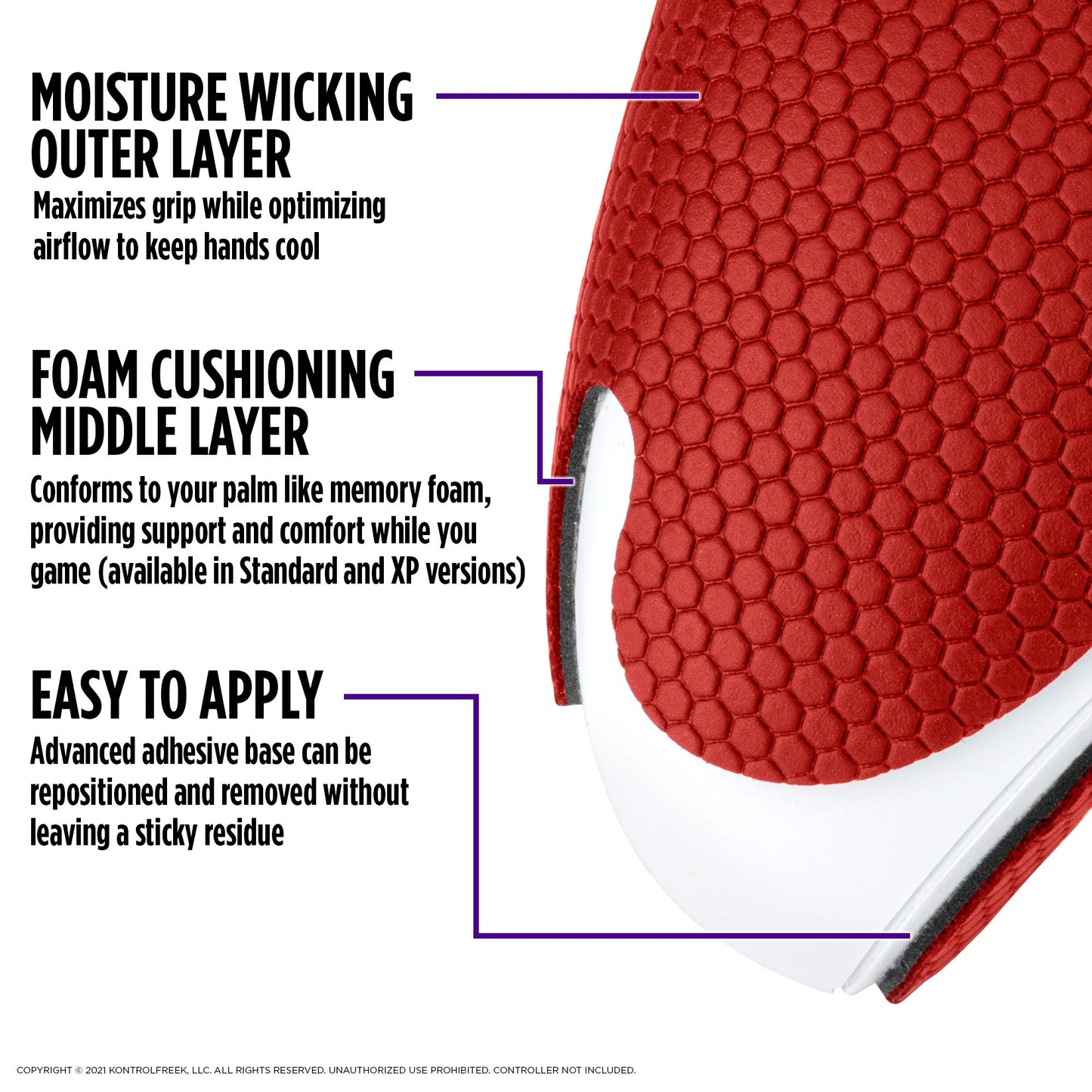 KontrolFreek FPS Freek Inferno Kit for Xbox One & Series X | Red Performance Thumbsticks & Grips | Model PK-2040-XBX