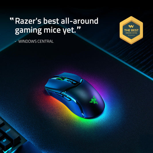 Razer Cobra Pro Wireless Gaming Mouse - 30K Optical Sensor, Chroma RGB, 10 Controls, Black, Model RZ01-04660100-R3U1