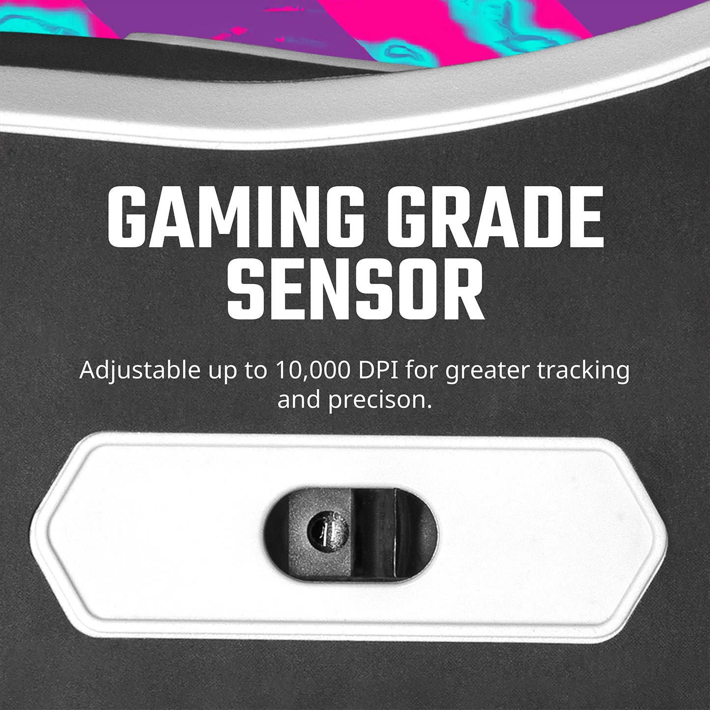 Cooler Master MM311 Wireless Gaming Mouse - 10,000 DPI, RGB Lighting, White, 1.6"x2.8"x4.9", Optical Sensor, 2.4GHz