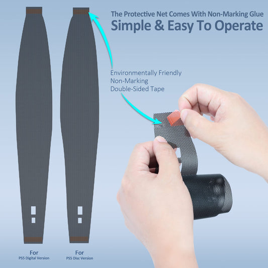 wabracket Dust-proof Kits for PS5 - Console Cover, 2 Dust Filters, 8 Silicone Plugs, Black, Compatible with Digital & Disk Versions