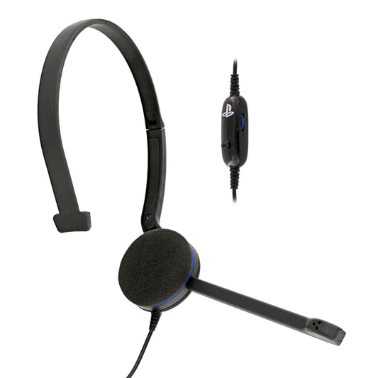 PowerA Chat Headset for PS4 - Black, Model 1364135-01, Lightweight Design for Comfortable Gaming
