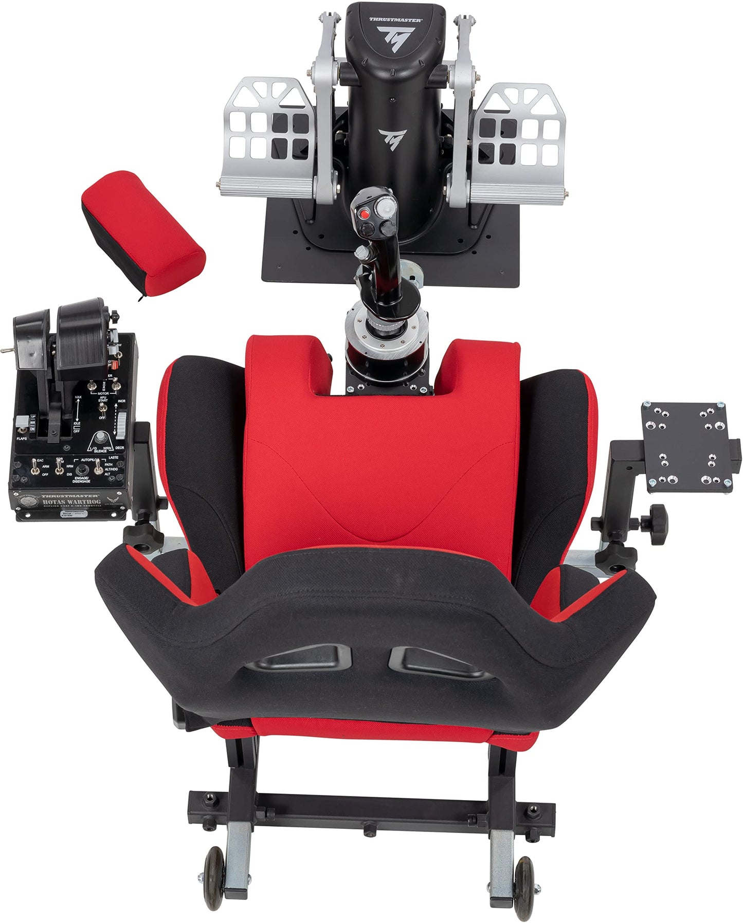 SimFab Modular Flight Simulator Cockpit for DCS - Compatible with Thrustmaster, WinWing, and More - Red Seat