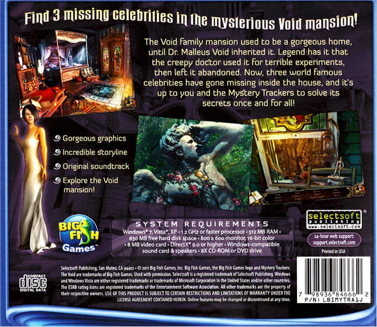 Big Fish Games Mystery Trackers 1: The Void - Model 84666 Adventure Game
