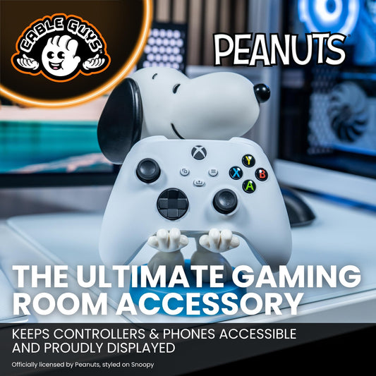 Cableguys Snoopy Controller Holder & Phone Stand - Black Gaming Accessories for Xbox & PlayStation