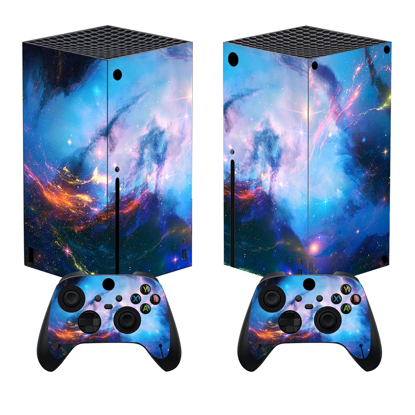 PlayVital Starry Sky Custom Vinyl Skins for Xbox Core Wireless Controller Wrap Decal Cover Stickers for Xbox Series X Console Controller