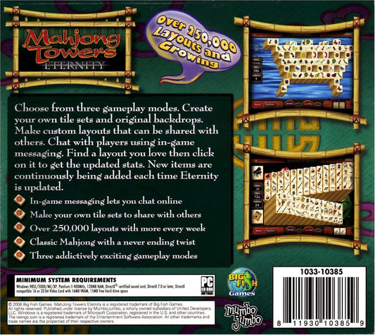 Mumbo Jumbo Mahjong Towers Eternity - PC Game, Model 23545, Classic Puzzle Adventure