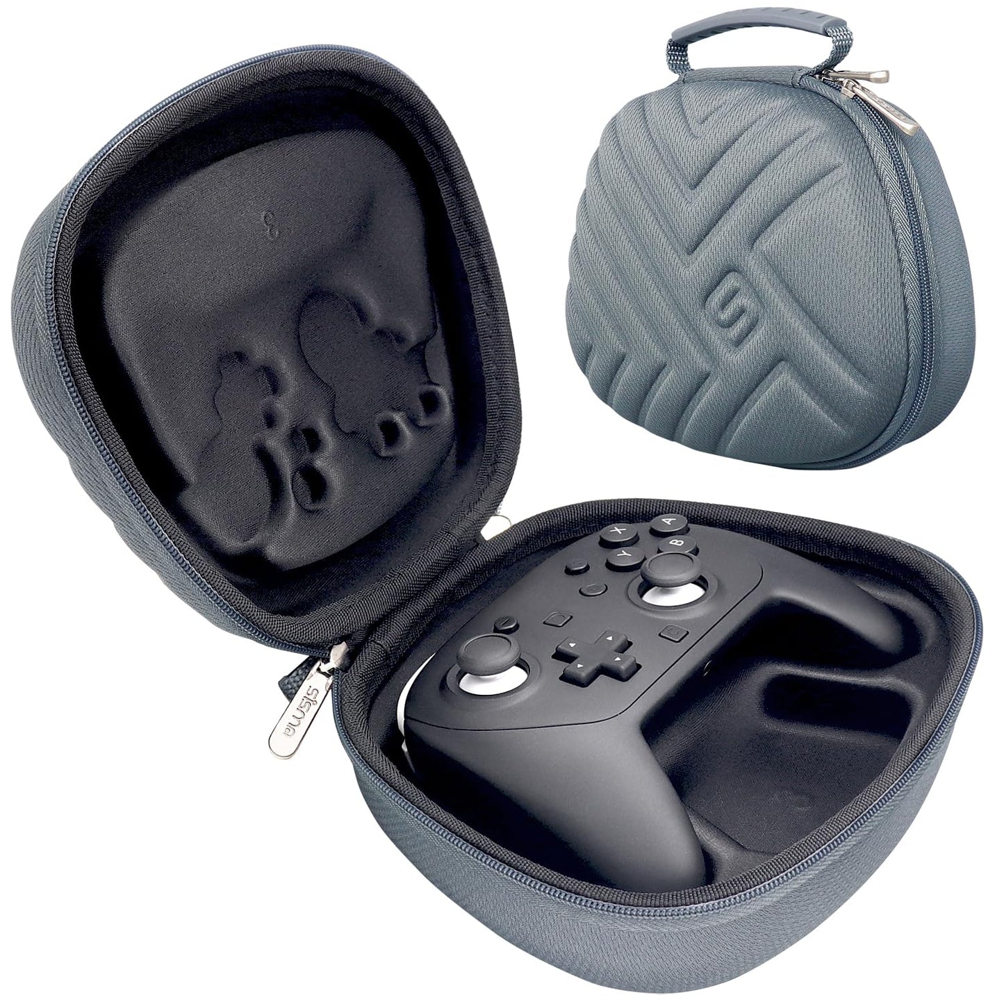 sisma Protective Case Compatible with Nintendo Switch 2 Pro Controller Hard Shell Original Switch Controller Protection Travel Storage Case Portable Carrying Bag Grey