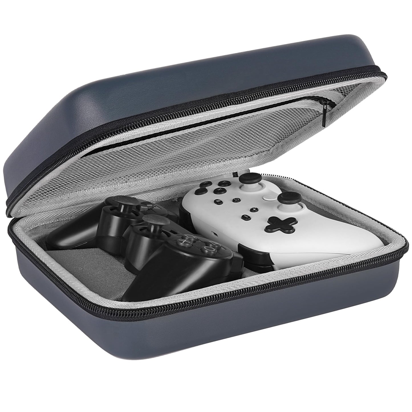 GEEKRIA Two Controllers Travel Carrying Bag Compatible with Sony PS5/PS4, Google Stadia with Internal Mesh Pocket Room for Cable