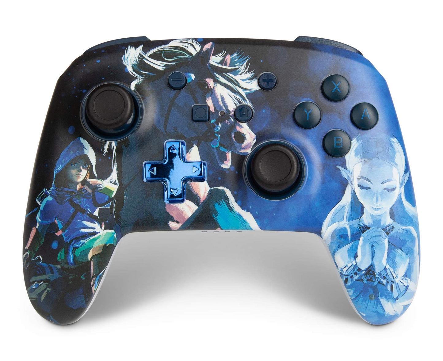 PowerA Rechargeable Wireless Pro Controller for Nintendo Switch - Zelda Midnight Ride, Immersive Motion Control, Advanced Gaming Buttons